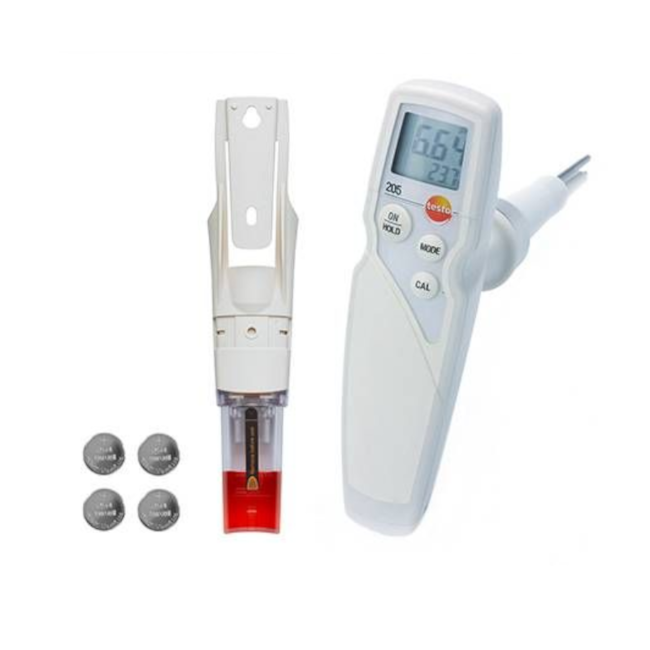 Medidor Portátil Medição de PH/Temperatura Para Meios Semi-Sólidos 0 a +60 °C 205 TESTO-064f4dde-226d-41e4-8c82-3ab667f0faff
