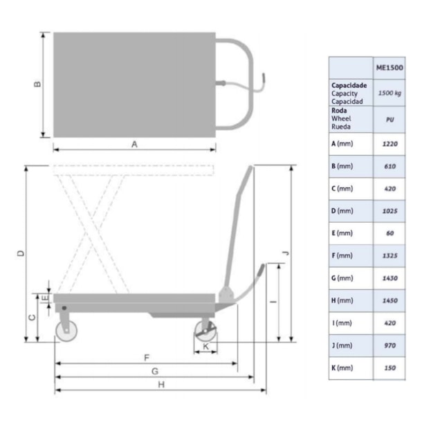 Mesa Hidráulica Pantográfica 1500Kg ME1500 BOVENAU-912d41c5-aaa9-4c4a-b192-5389a3968b16