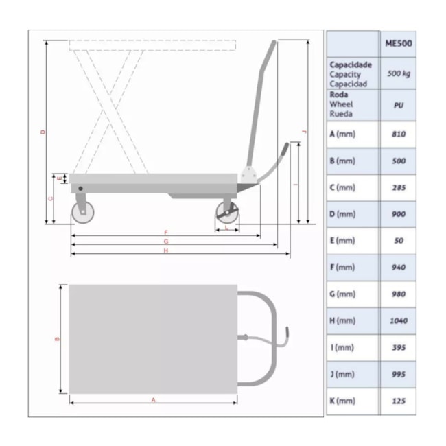 Mesa Hidráulica Pantográfica 500Kg 900mm ME500 BOVENAU-6080368e-9dca-4ddc-a1b0-e467264aa22b