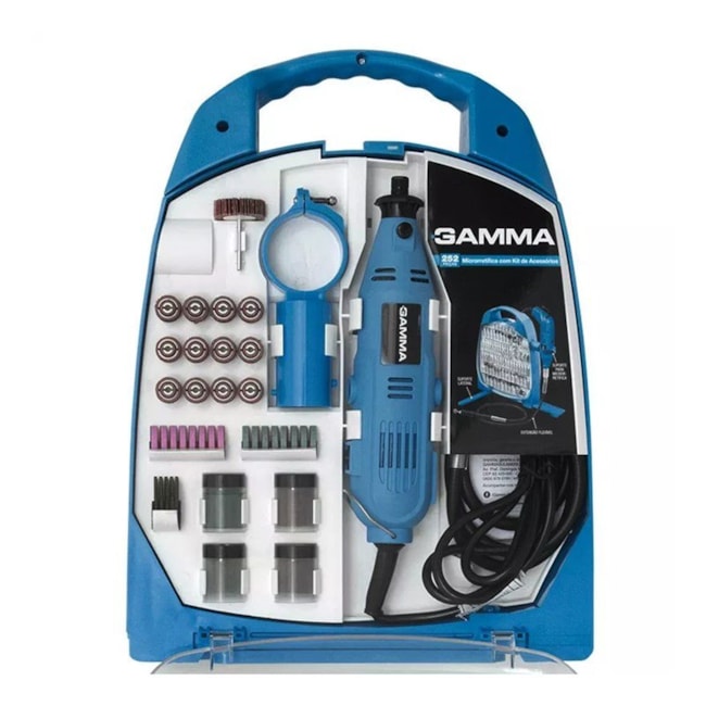 Micro Retífica 130W com 252 Acessórios G19502/BR GAMMA-7ee5b349-72eb-444f-a941-3bcf886c90c1