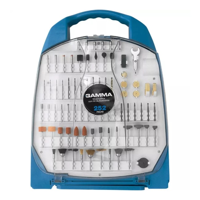 Micro Retífica 130W com 252 Acessórios G19502/BR GAMMA-511ee42e-6ed4-4ced-9164-ced189873dbd