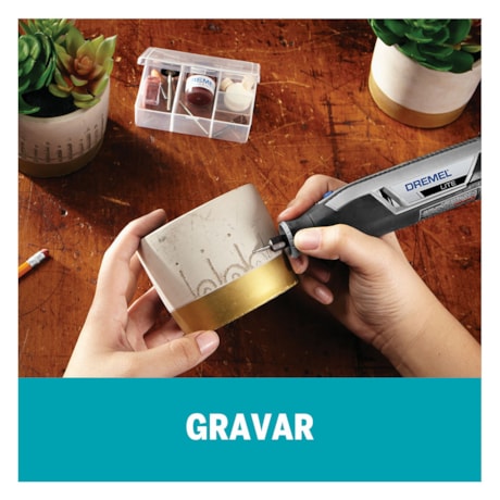 Micro Retífica 25000RPM Bateria 4V Bivolt com Kit de 10 peças F0137760JC LITE DREMEL-6ecf5b6b-023d-40f4-8a61-c6f4f3fcad77