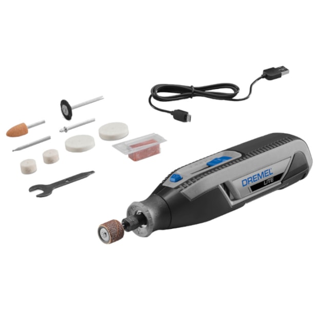 Micro Retífica 25000RPM Bateria 4V Bivolt com Kit de 10 peças F0137760JC LITE DREMEL-588fe797-d174-4f58-b9c8-9b469ac39a62