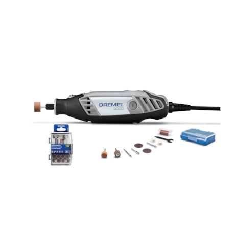 Micro Retífica 3000 Com 10 Peças + Kit para Esculpir e Gravar 11 Peças 26150729AB DREMEL-5d077000-9819-4f24-8644-705f8c6c3e2a