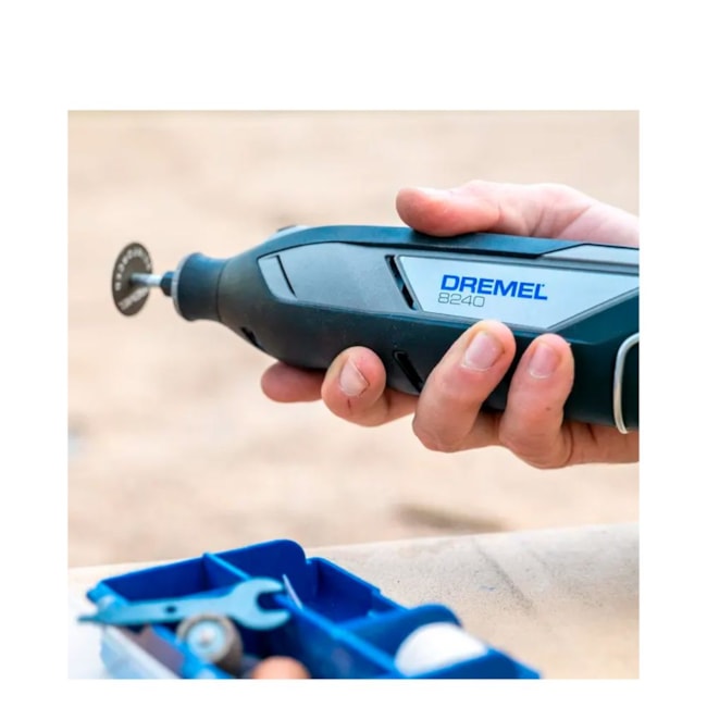 Micro Retífica 35.000RPM com 1 Bateria 12V Carregador Bivolt e Bolsa F0138240LE 8240 DREMEL-516f261c-4748-43b0-a5bf-4448bdc7e123