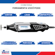 Micro Retífica com 36 Acessórios e 3 Acoplamentos F0134000NC 4000/36 DREMEL