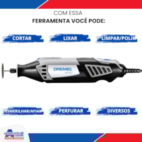 Micro Retífica com 36 Acessórios e 3 Acoplamentos F0134000NC 4000/36 DREMEL