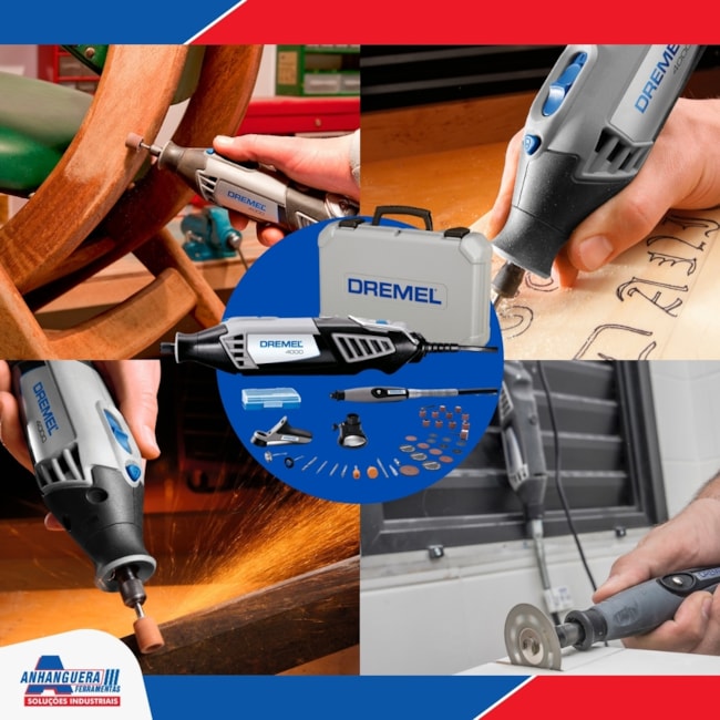 Micro Retífica com 36 Acessórios e 3 Acoplamentos F0134000NC 4000/36 DREMEL-0c387157-dab5-4880-a5be-bc1bf7e874a6