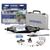 Micro Retífica com 36 Peças e 3 Acoplamentos e Jogo de Limpar e Polir 20 peças 4000 DREMEL Micro Retífica com 36 Peças e 3 Acoplamentos e Jogo de Limpar e Polir 20 peças 4000 DREMEL