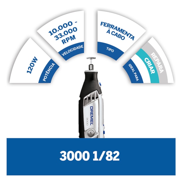 Micro Retífica com 82 Acessórios e 1 Acoplamento F0133000GA 3000-6213b4b3-c97c-4003-b020-ff7ce88cb8d6