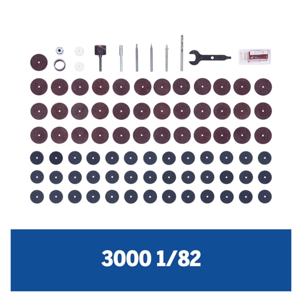 Micro Retífica com 82 Acessórios e 1 Acoplamento F0133000GA 3000-3c26509c-619b-4aa8-b09f-8dc6325c230e