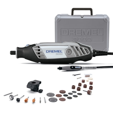 Micro Retífica com Kit 30 Acessórios 2 Acoplamentos e Maleta F0133000PR 3000 DREMEL