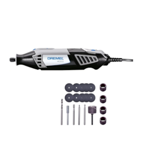 Micro Retífica DREMEL 4000 175W + Kit de Acessórios para Madeira 20 Peças 26150733AB