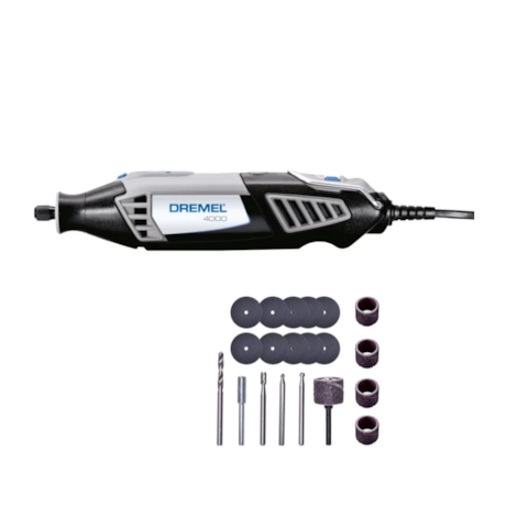 Micro Retífica DREMEL 4000 175W + Kit de Acessórios para Madeira 20 Peças 26150733AB