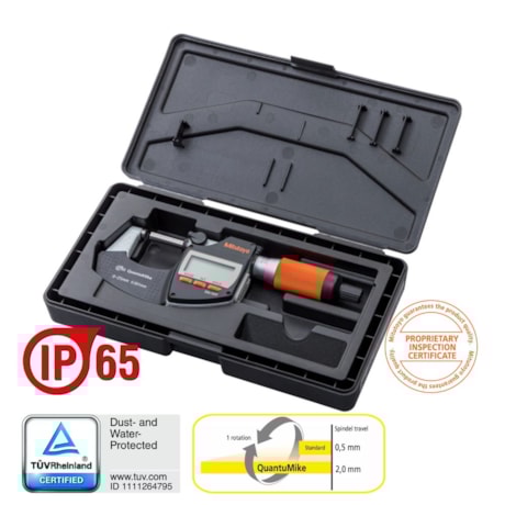 Micrômetro Digital 0 a 25mm 0.0001mm QuantuMike com Saída SPC 293-140-40 MITUTOYO-3ab3b4ce-f29a-432f-aab3-ae48c37c6f9a