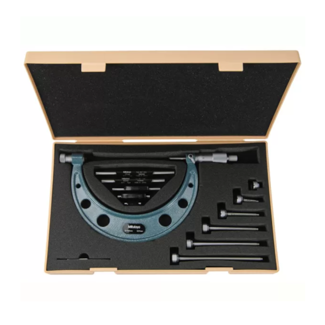 Micrômetro Externo 0 a 100mm/0.01mm 4 Batentes e 3 Barras Padrão 104-139A MITUTOYO-e106edd1-b18e-4e41-98e3-8e0452184961
