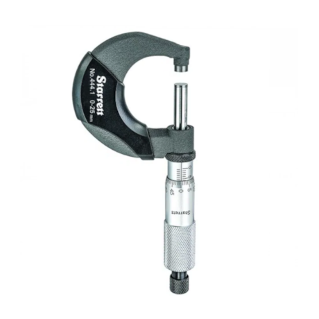 Micrômetro Externo 0 a 25mm/0.01mm 444.1MXRL-25 STARRETT