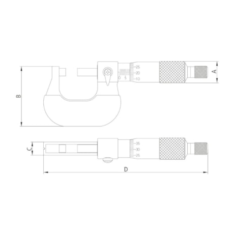 Micrômetro Externo Capacidade 0 a 25 mm 44542001 TRAMONTINA PRO-bfc7ad82-f029-4900-b723-dab57efb4ac4