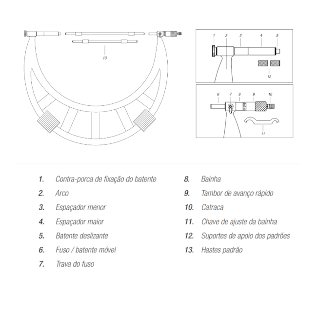 Micrômetro Externo com Batente Deslizante de 1200 a 1400mm 110.229-2 DIGIMESS-9a3472a4-4f0f-4789-ace5-986027f39da8