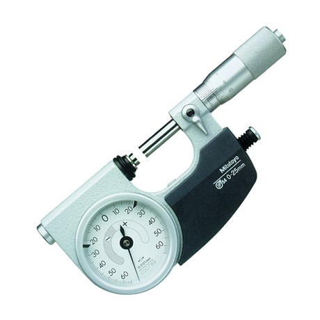 Micrômetro Externo com Relógio 0 a 25mm 0,001mm 510-121 MITUTOYO
