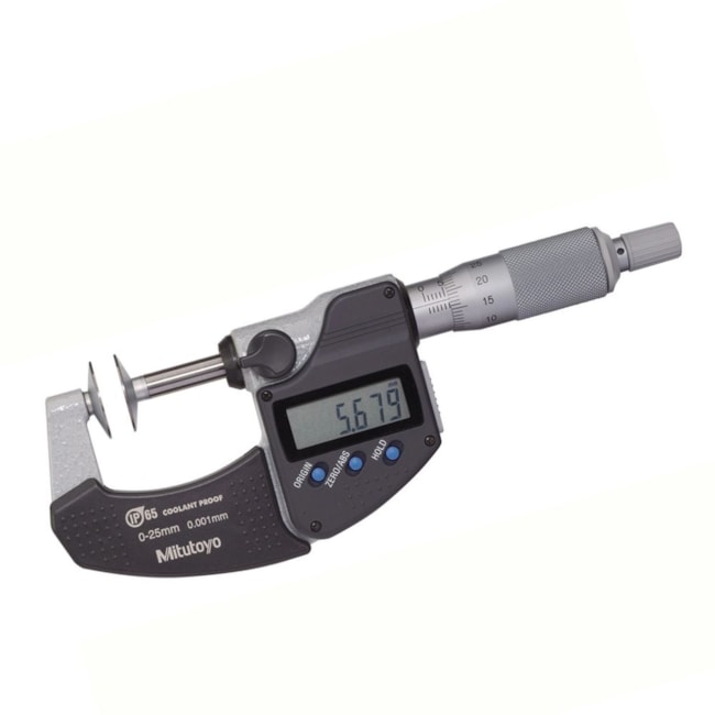 Micrômetro Externo Digital 0-25mm 0,001mm Tipo Disco para Engrenagem 323-250-30 MITUTOYO-1859e189-6049-4fe7-bf85-ce737df316ea