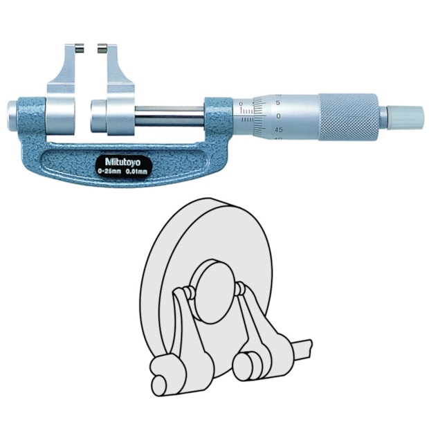 Micrômetro Externo tipo Paquímetro 0 a 25mm 143-101 MITUTOYO -bb7839f3-f9a1-4879-b2ad-8de2c5b9e57c