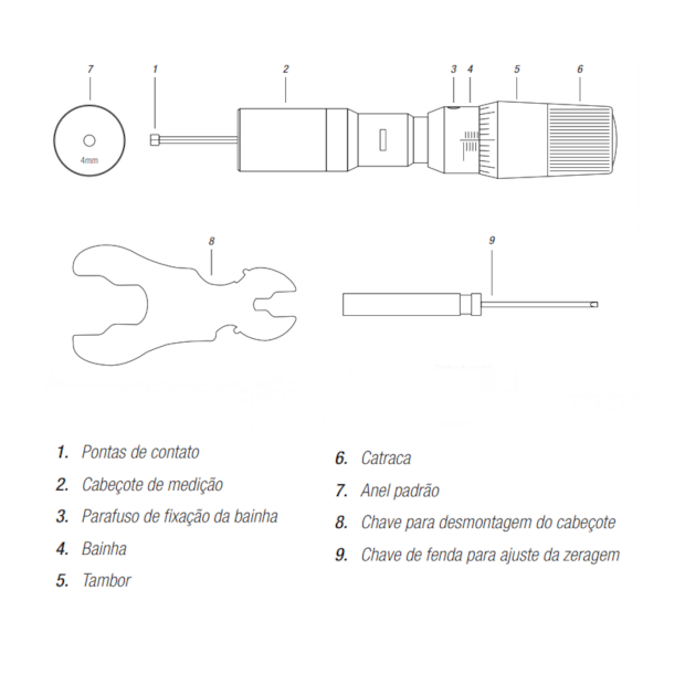 Micrômetro Interno c/ 2 Pontas de Contato 5 a 6mm/0.001mm 110.765C DIGIMESS-98af2a0a-d3bb-446d-8616-edc80c16f07f