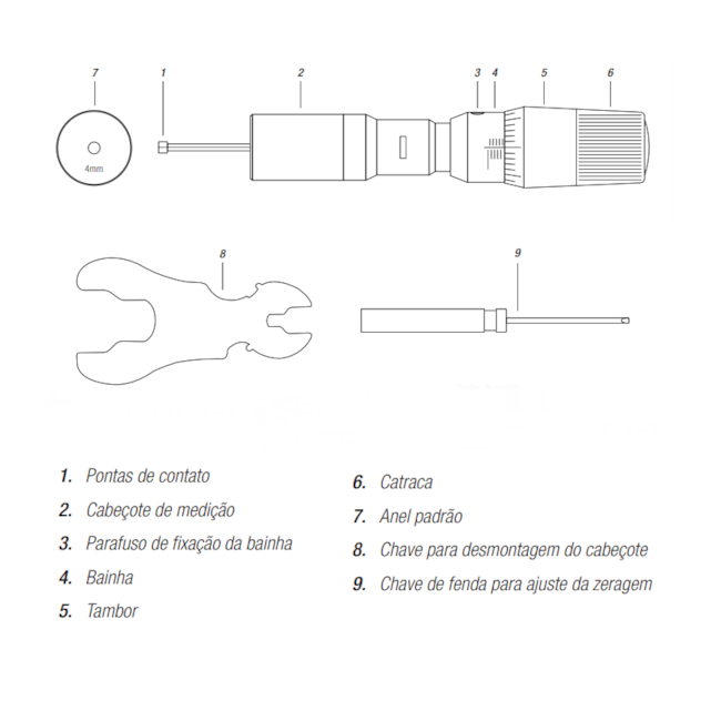Micrômetro Interno c/ 2 Pontas de Contato 5 a 6mm/0.001mm 110.765C DIGIMESS-1fac9ab3-5b30-4e4b-a8de-470c274b11ed