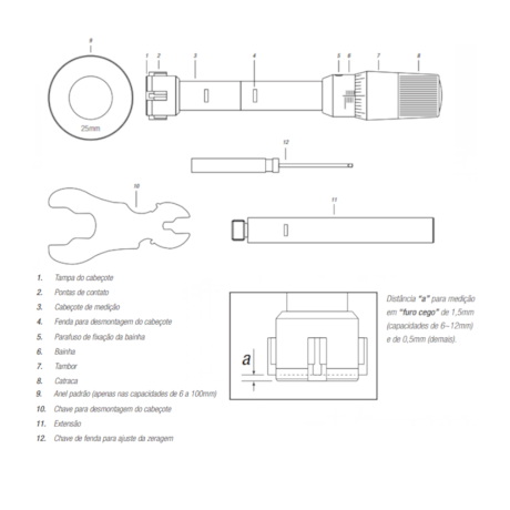 Micrômetro Interno c/ 3 Pontas de Contato 30 a 40mm/0.005mm 110.747 DIGIMESS-3daffff3-a376-4faf-8bf5-f21f9467a378