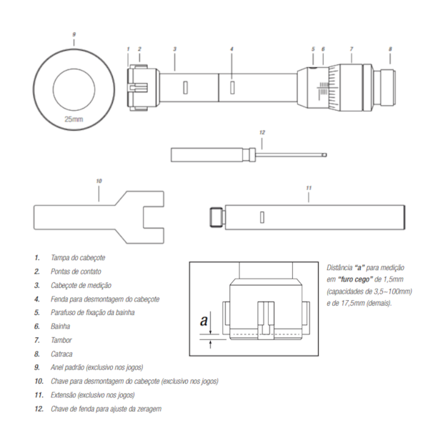 Micrômetro Interno com 3 Pontas de Contato 16 a 20mm/0.005mm 110.690-11 DIGIMESS-6fd7625b-ae90-4415-b732-a6d626be07ab