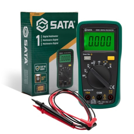 Mini Multímetro Digital 10A (AC/DC) CAT III 600V ST03005 SATA-0b93ec98-03bf-44ca-9a8d-5291bacf98ae