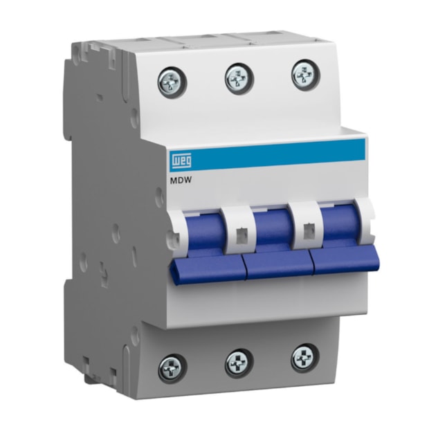 Minidisjuntor Termomagnético 3P DIN 10A C 5KA MDWP-C10-3 WEG-54e2c5da-03fc-4f37-acde-ac7a1b9fe28a