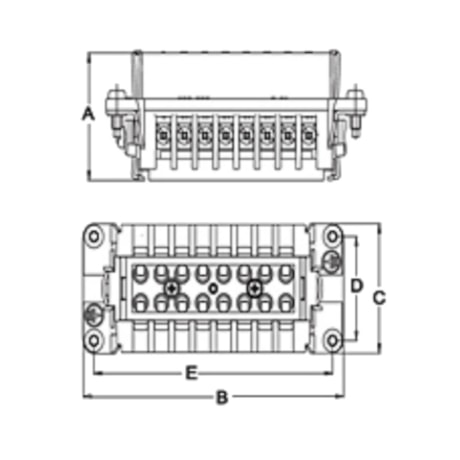 Miolo Fêmea para Carcaça 10P 16A 600V SMB10 STECK-09fcc982-157e-434a-9a5d-743cdd237249