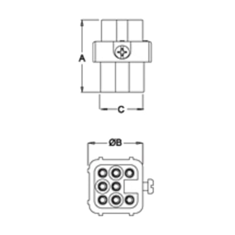 Miolo Fêmea para Carcaça com Parafuso 4P 10A 250V SDMF04P STECK-1e2741aa-7b54-4747-9abf-d527d165d36f