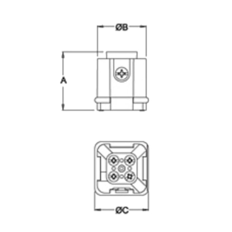 Miolo Macho para Carcaça com Crimp 6P 10A 250V SDMM06C STECK-1e2da034-e9fc-4a0d-9c7e-b4088000c8dc