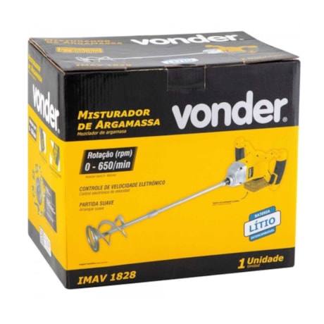 Misturador de Argamassa de Bateria Intercambiável 18V S/Bateria e Carregador IMAV 1828 6004182800 VONDER-9734dd2f-3ffd-4c8e-88c0-108f9585d07d