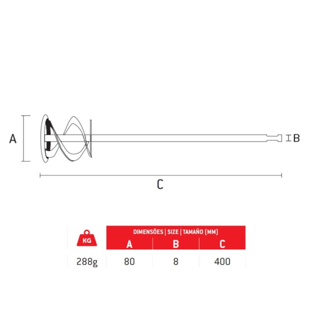 Misturador Tinta Massa Gesso 60x400mm Encaixe Sextavado 848439 MTX-dd7bff7c-2380-4b75-8847-c5719e5ec73c