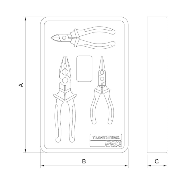 Módulo de Gaveta para Alicates com 3 Peças 44980015 TRAMONTINA PRO-f6d1486a-42f4-4ef8-9912-5f916b9c4eec