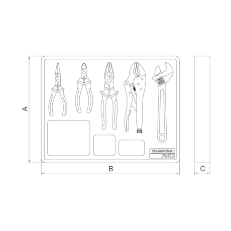 Módulo de Gaveta para Alicates com 5 Peças 44980009 TRAMONTINA PRO-8f9aba70-db32-4811-8be4-b3de0355f0d2