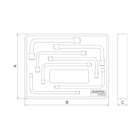 Módulo de Gaveta para Chaves Biela com 7 Peças 44980019 TRAMONTINA PRO-6e254c26-5e8e-4931-a1ef-f76cc9f144aa