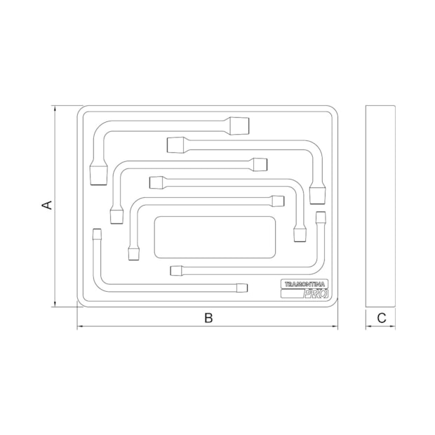 Módulo de Gaveta para Chaves Biela com 7 Peças 44980019 TRAMONTINA PRO-34be8e77-f3a0-4cfc-ac01-71eb71140eef