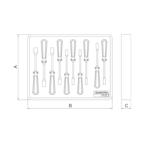 Módulo de Gaveta para Chaves Canhão com 10 Peças 44980025 TRAMONTINA PRO-a65b4b4e-4f7b-4368-a9f8-e99b11f14b8a