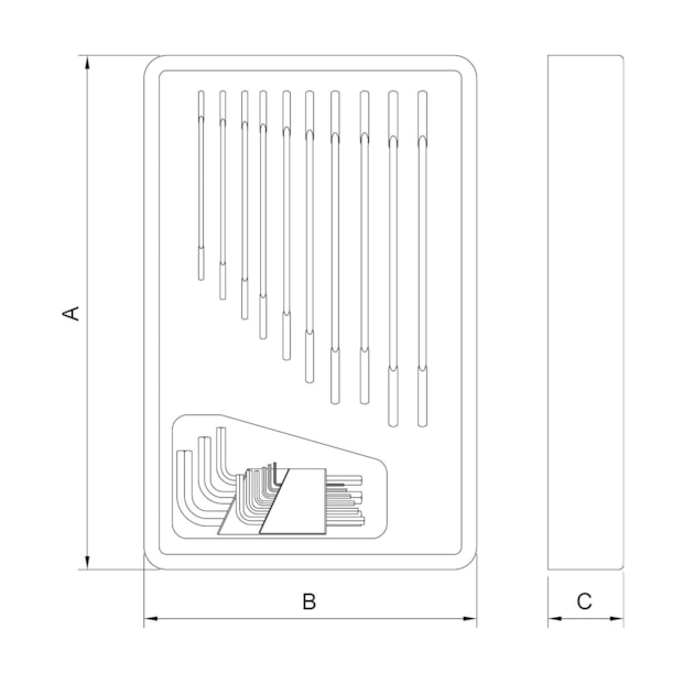 Módulo de Gaveta para Chaves Fixas e Hexagonais com 19 Peças 44980002 TRAMONTINA PRO-d7fff88e-8aa4-4b68-a4e6-59b4df15996a