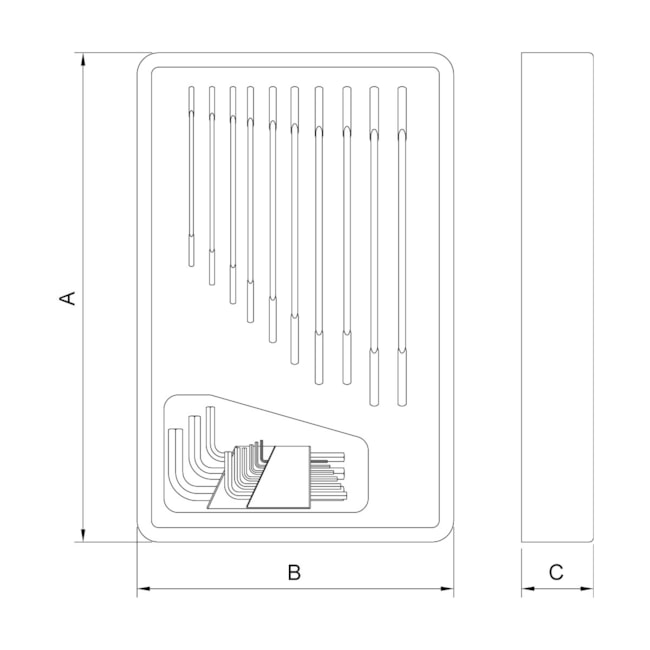 Módulo de Gaveta para Chaves Fixas e Hexagonais com 19 Peças 44980002 TRAMONTINA PRO-dcfda1ca-b2cb-4b4a-9377-3422deba7ed2