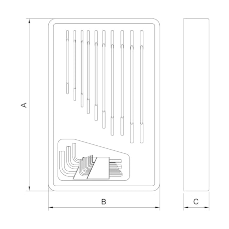 Módulo de Gaveta para Chaves Fixas e Hexagonais com 19 Peças 44980002 TRAMONTINA PRO-3f28c024-7878-4737-8495-e96254abb612