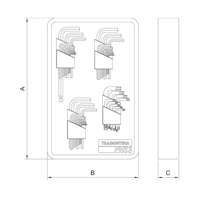 Módulo de Gaveta para Chaves Tipo L com 36 Peças 44980024 TRAMONTINA PRO-b14ce42f-16f1-4ed7-9883-4a1420f98e7e