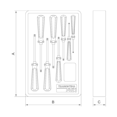 Módulo de Gaveta para Chaves Trafix com Cabo com 8 Peças 44980006 TRAMONTINA PRO-abe8f5a1-f05f-426f-b7bb-d059f32137ba