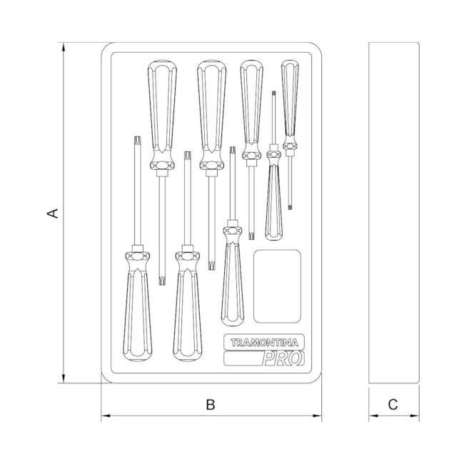 Módulo de Gaveta para Chaves Trafix com Cabo com 8 Peças 44980006 TRAMONTINA PRO-8236ca9c-8419-496e-be04-4ceeda487f8a