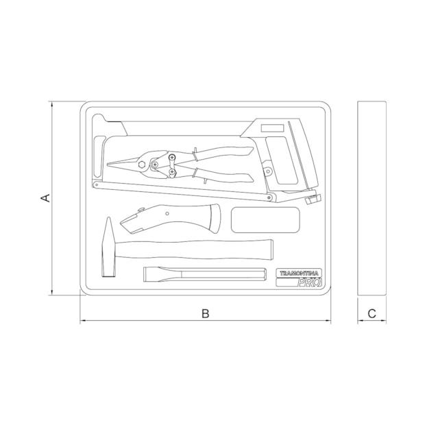 Módulo de Gaveta para Ferramentas com 5 Peças 44980021 TRAMONTINA PRO-1c58247f-5745-4532-a589-fe1a19a49dbf