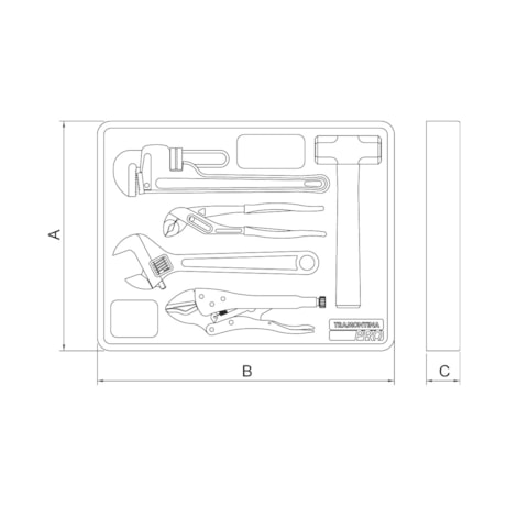 Módulo de Gaveta para Ferramentas com 5 Peças 44980023 TRAMONTINA PRO